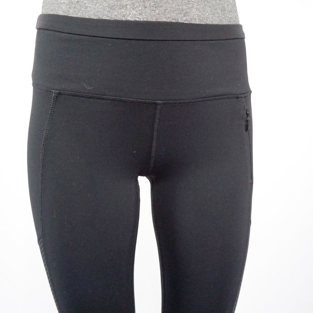 LORNA JANE Black Side Mesh Detail Ankle Leggings - Picture 2 of 7